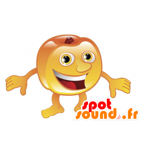 Giant Peach mascot. Mascot summer fruit - MASFR028888 - 2D / 3D mascots