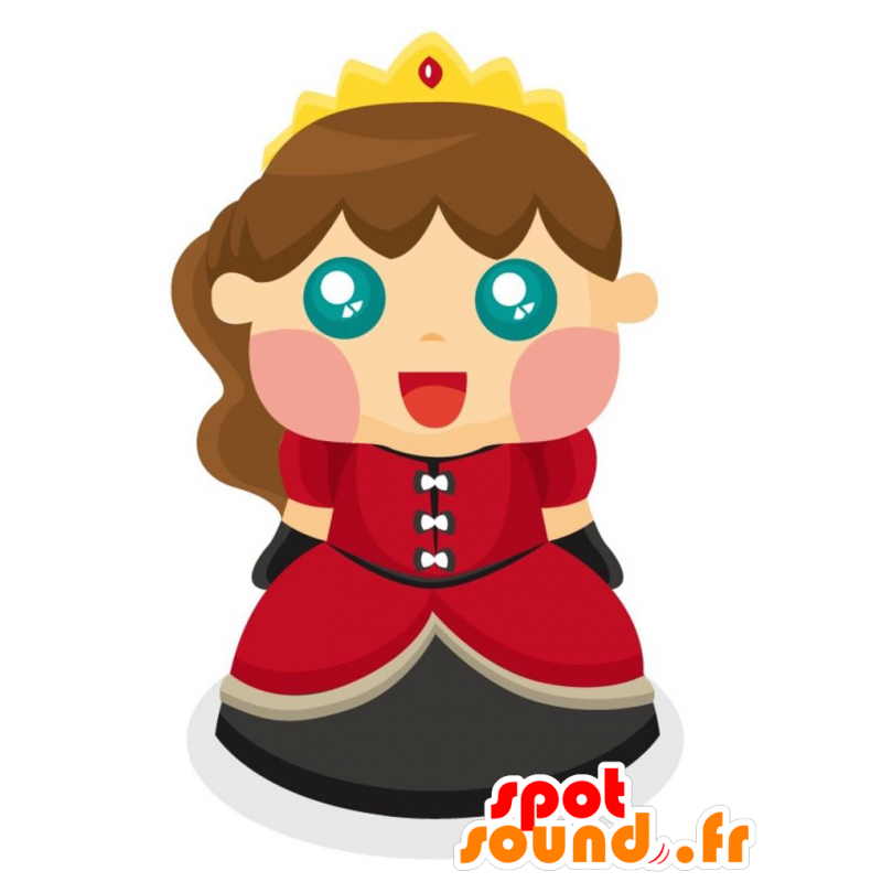 Prinsessa Mascot sinisilmäinen. Queen Mascot - MASFR029020 - Mascottes 2D/3D