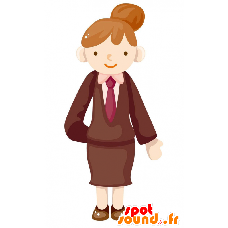 Mascotte hostess. Mascotte donna elegante - MASFR029069 - Mascotte 2D / 3D