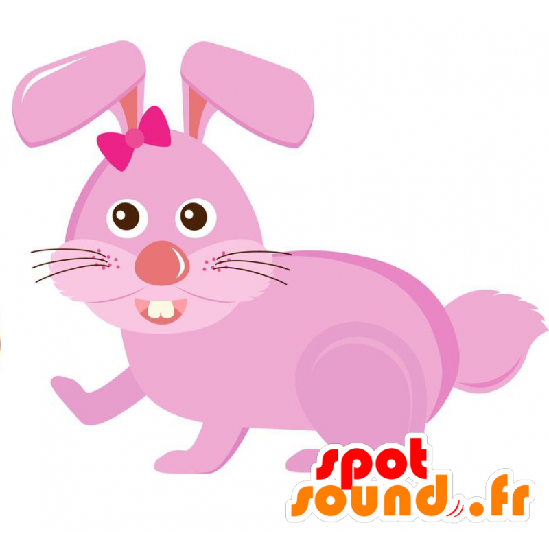 clipart lapin rose