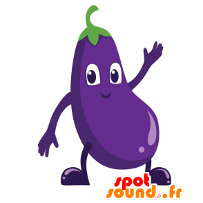 Mascotte d'aubergine géante. Mascotte de légume - MASFR029144 - Mascottes 2D/3D