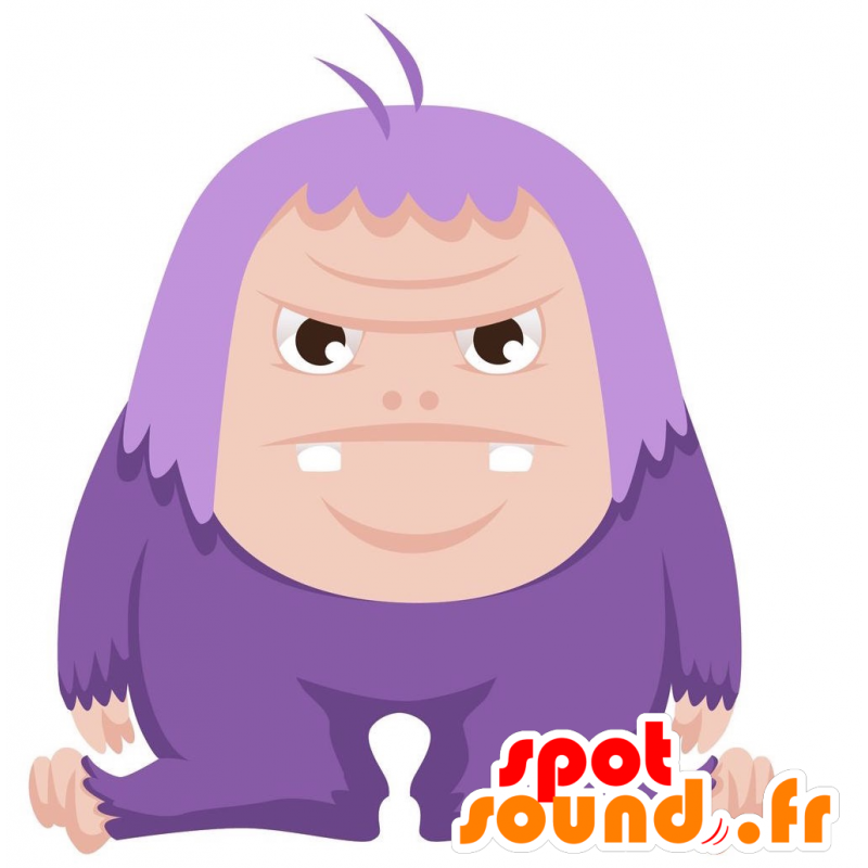 Mascot yeti viola. viola mostro mascotte - MASFR029161 - Mascotte 2D / 3D