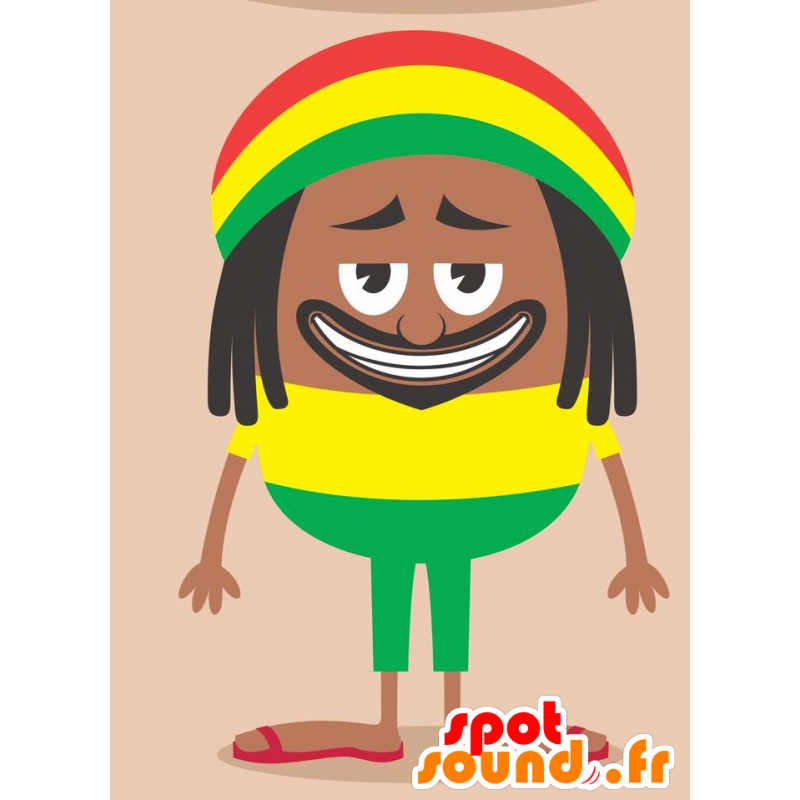 Maskot rasta člověk. maskot Rastaman - MASFR029278 - 2D / 3D Maskoti