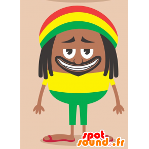 Mascot rasta mann. Mascot Rastaman - MASFR029278 - 2D / 3D Mascots