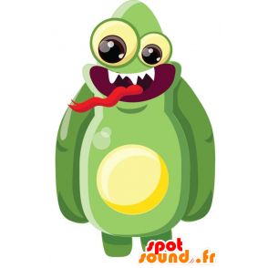 Mascotte d'extra-terrestre, de monstre vert et jaune - MASFR029320 - Mascottes 2D/3D