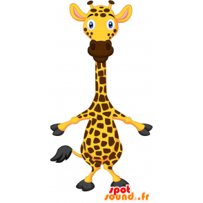 Gele en bruine giraffe mascotte - MASFR029387 - 2D / 3D Mascottes