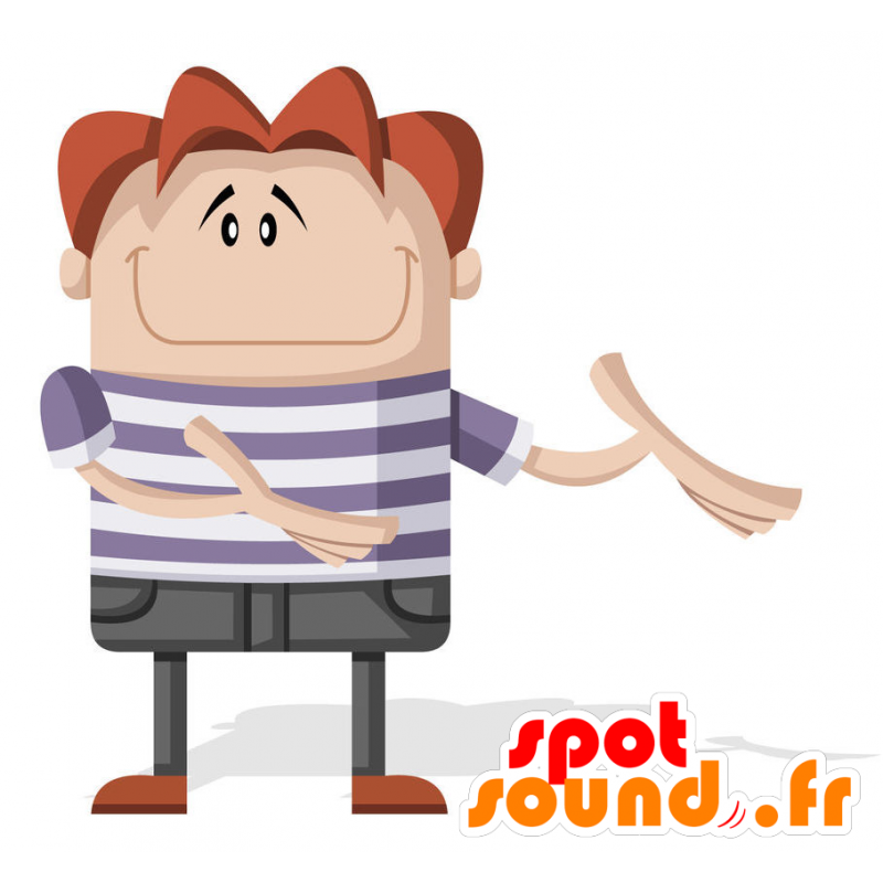 Mascotte d'enfant, de petit garçon, d'écolier - MASFR029467 - Mascottes 2D/3D