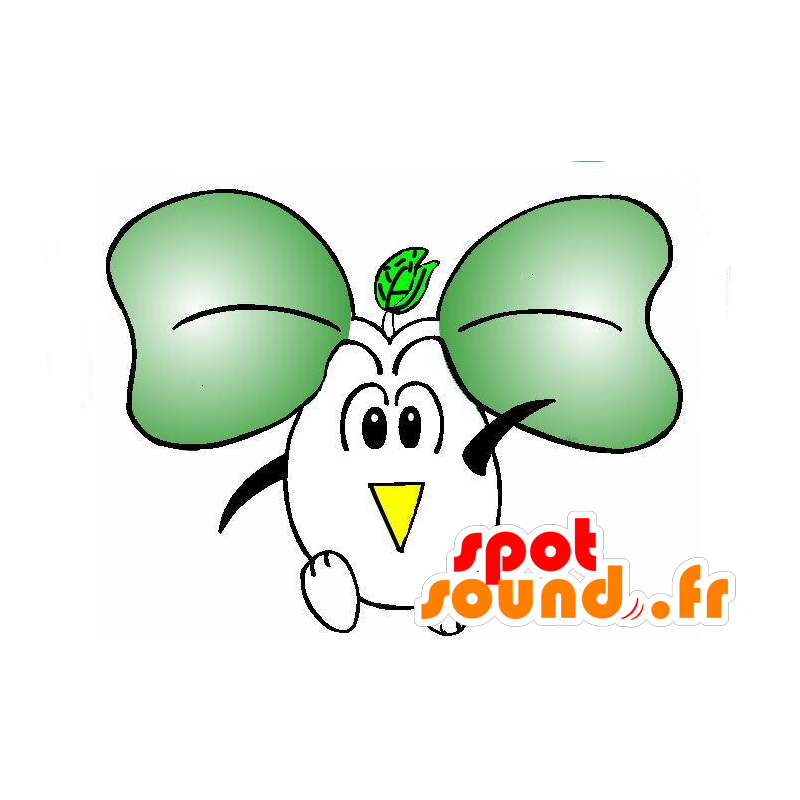 Grön fruktmaskot som ler grönsaken - Spotsound maskot