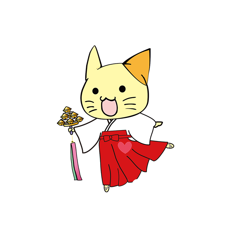 Yellow and white cat mascot dressed in red - MASFR029520 - 2D / 3D mascots