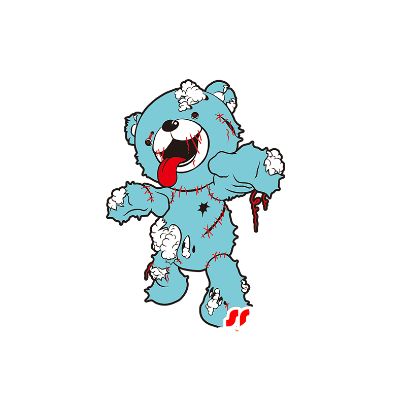 purchase mascot blue and white bears zombie mascot plush in 2d 3d mascots mascot blue and white bears zombie mascot plush