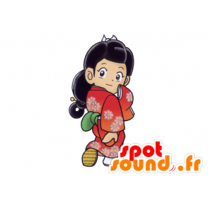 Mascot of Japanese girl, of Asian woman - MASFR029551 - 2D / 3D mascots