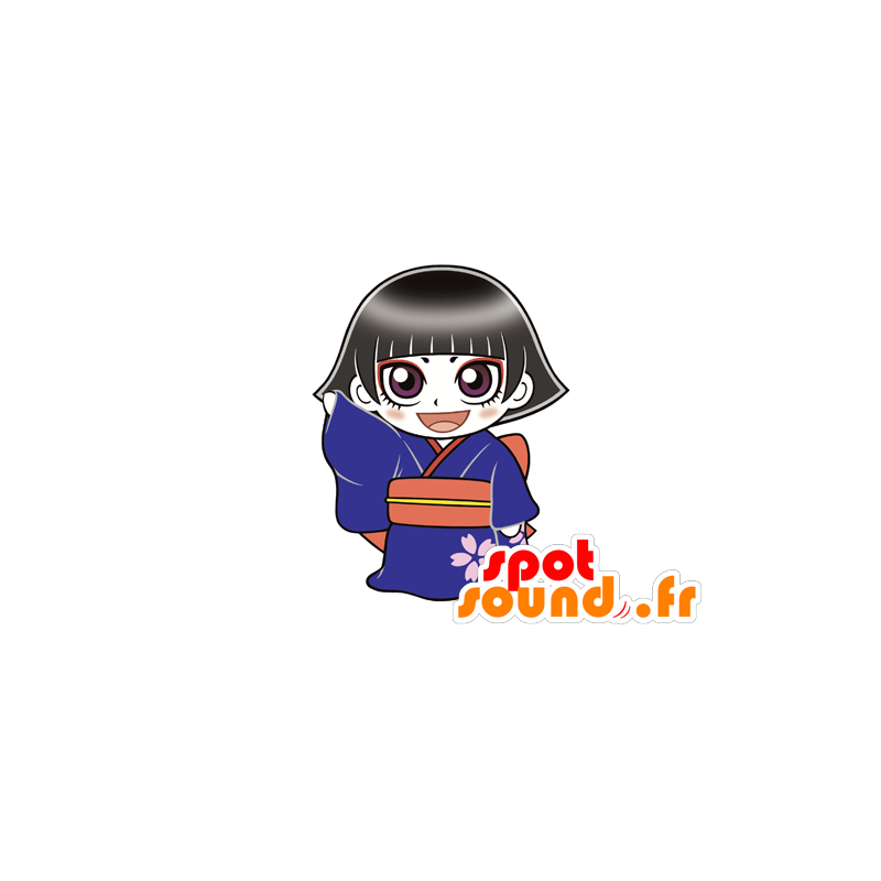 Mascotte della ragazza giapponese, di donna asiatica - MASFR029556 - Mascotte 2D / 3D