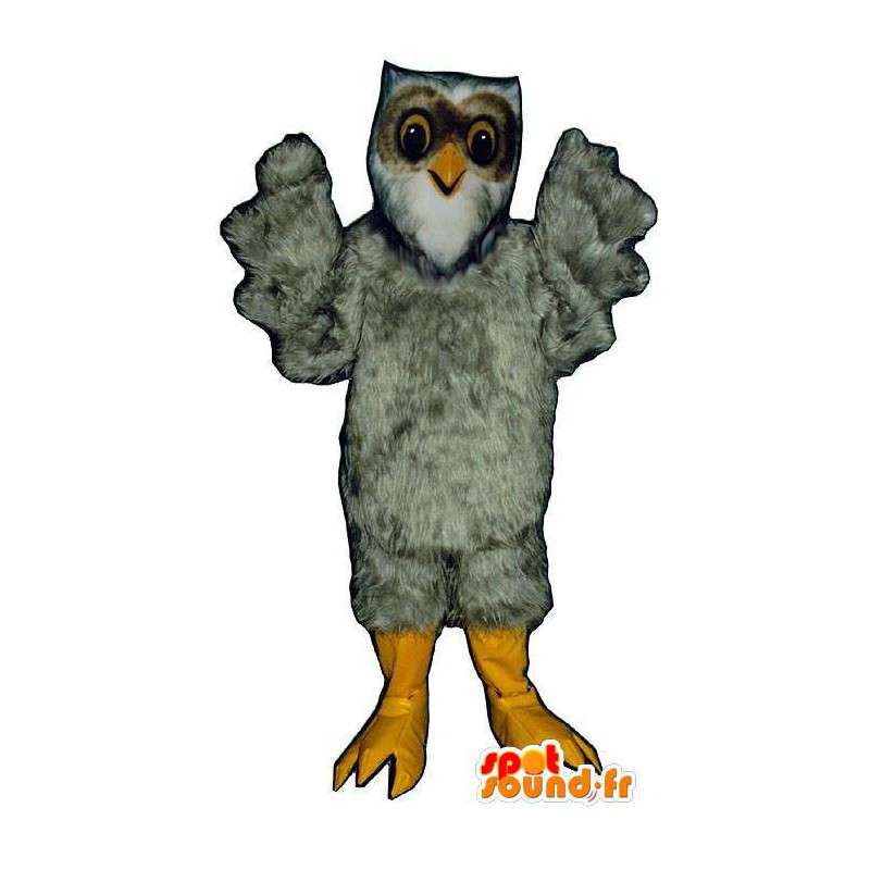 Coruja mascote castanho. Costume corujas - MASFR007455 - aves mascote