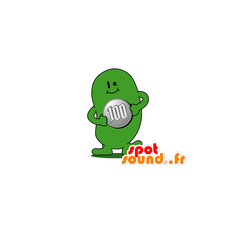 Mascotte de bonhomme, de monstre vert - MASFR029589 - Mascottes 2D/3D