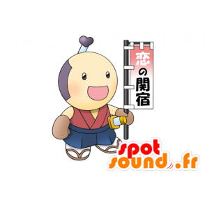 Samurai maskot, japansk karakter, manga - Spotsound maskot