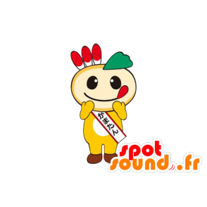 Rød maskot, radise, japansk karakter - Spotsound maskot kostume