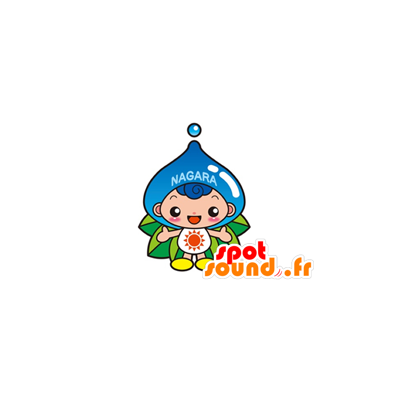 Mascot Tropfen des blauen Wassers Riese - MASFR029629 - 2D / 3D Maskottchen