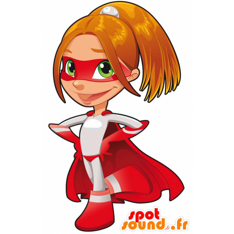 Donna mascotte, supereroe, superwoman - MASFR029655 - Mascotte 2D / 3D