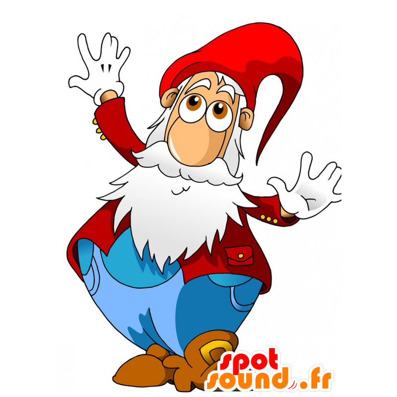 Mascotte de lutin, de nain. Mascotte barbue - MASFR029702 - Mascottes 2D/3D