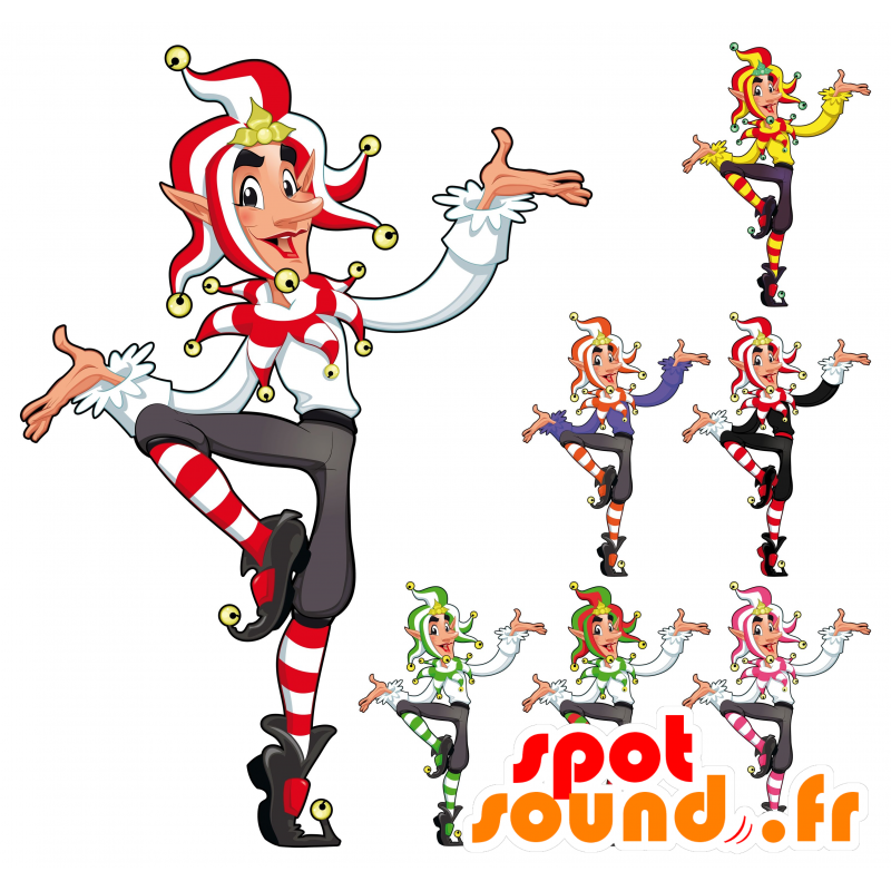 Jester re mascotte con scelte di colore - MASFR029706 - Mascotte 2D / 3D