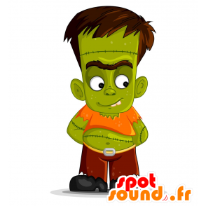 Mascotte del mostro di Frankenstein. mostro verde - MASFR029713 - Mascotte 2D / 3D