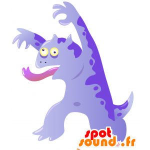 Purple monster mascot. Alien mascot - MASFR029727 - 2D / 3D mascots