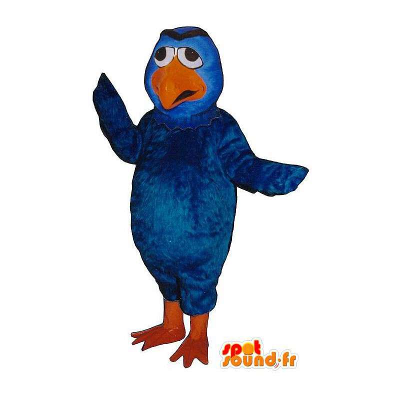 Mascotte blu e arancione uccello - MASFR007494 - Mascotte degli uccelli