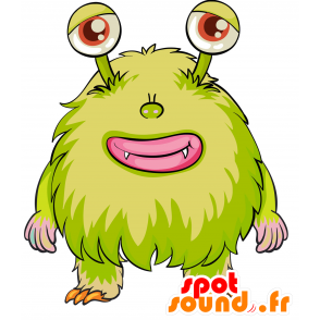 Żółty obcy maskotka, owłosione. Żółty potwór Mascot - MASFR029787 - 2D / 3D Maskotki