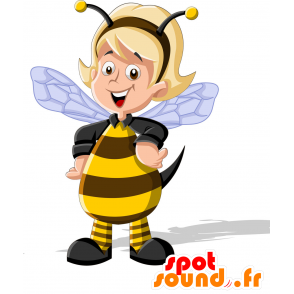 Bee mascotte. Mascotte vestita come un bambino ape - MASFR029837 - Mascotte 2D / 3D