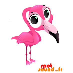 Maskotflamingo, jätte med stora ögon - Spotsound maskot