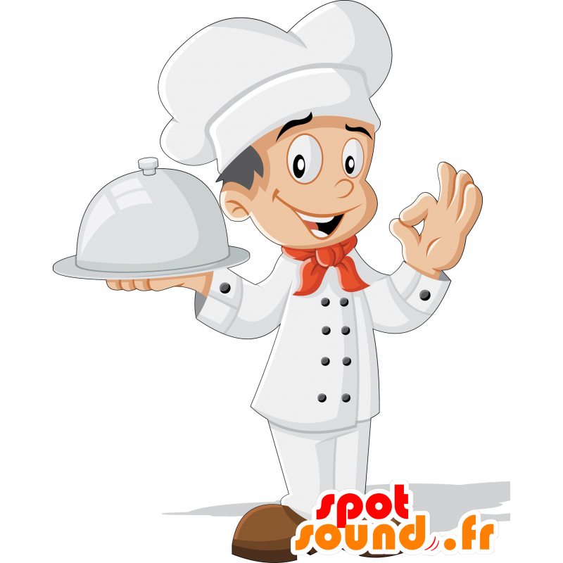 Chef mascotte. restaurateur Mascot - MASFR029923 - 2D / 3D Mascottes