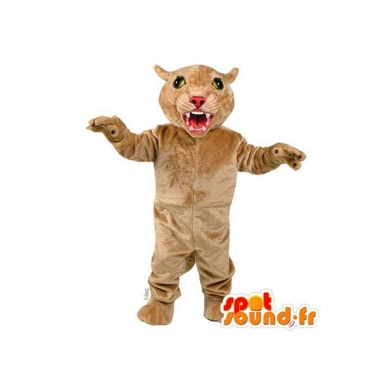 Beige katachtige mascotte - Plush maten - MASFR007530 - jungle dieren