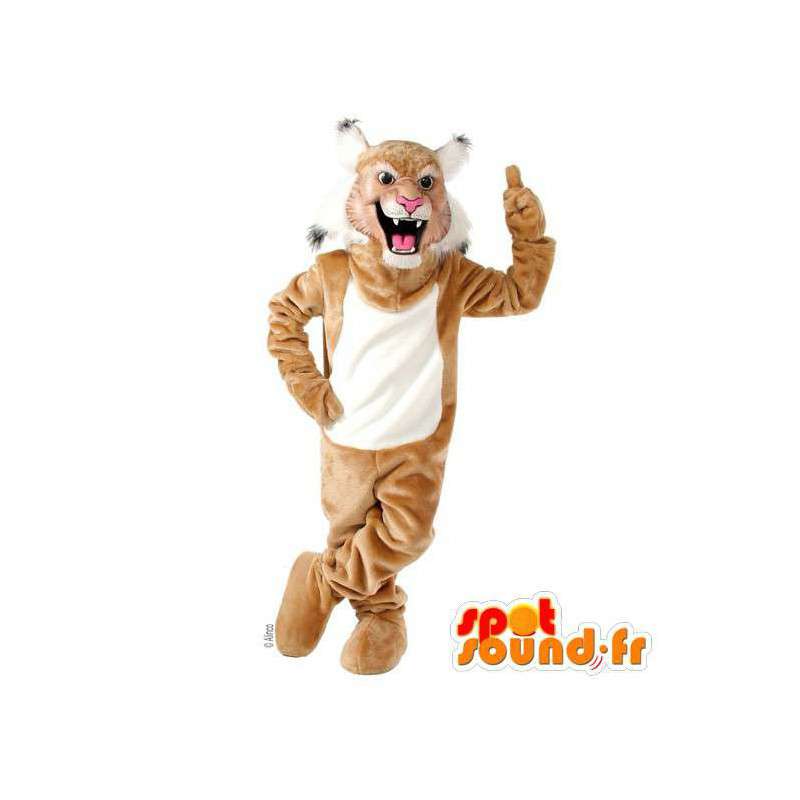 Mascot marrón y el tigre blanco. Traje de tigre Brown en Mascotas de tigre  Cambio de color Sin cambio Tamaño L (180-190 cm) Croquis antes de fabricar  (2D) No ¿Con la ropa? (