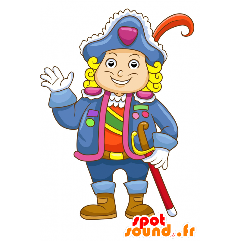 Mascotte de capitaine, de pirate, avec un grand chapeau - MASFR029978 - Mascottes 2D/3D