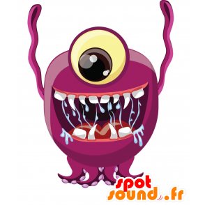 Rosa Monster Maskottchen und rund, sehr beeindruckend - MASFR030000 - 2D / 3D Maskottchen