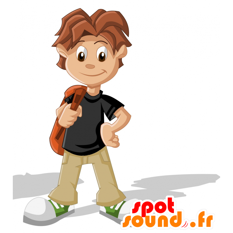 Mascotte d'étudiant, d'adolescent, charmant et sympathique - MASFR030009 - Mascottes 2D/3D