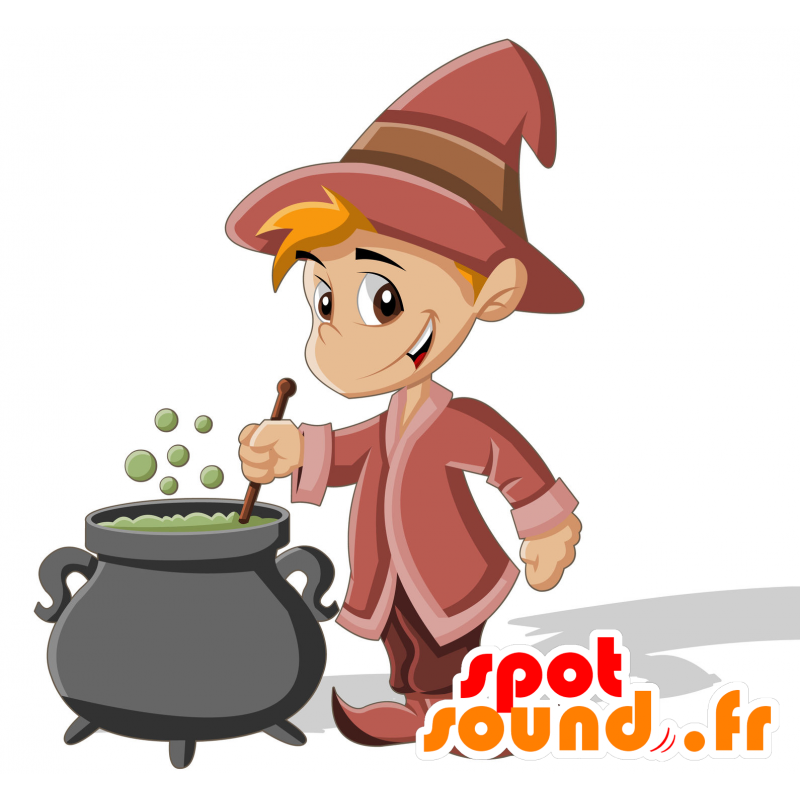 Mascotte jonge tovenaar. Mascot Sorcerer's Apprentice - MASFR030020 - 2D / 3D Mascottes