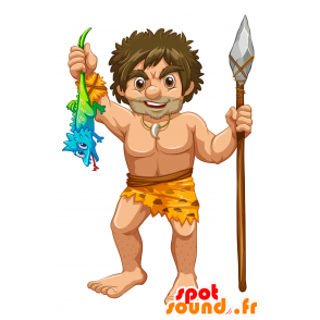 Caveman Maskottchen. prähistorischen Maskottchen - MASFR030029 - 2D / 3D Maskottchen