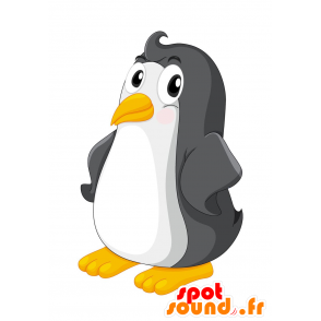 Pinguim mascote preto e branco, gordo e engraçado - MASFR030158 - 2D / 3D mascotes