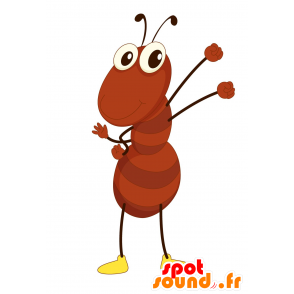 Brown mascotte Formica, gigante, divertente - MASFR030170 - Mascotte 2D / 3D