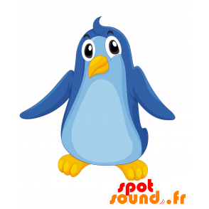 Mascotte de pingouin bleu, rigolo et original - MASFR030172 - Mascottes 2D/3D