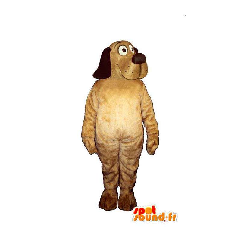 Beige en zwarte hond mascotte - MASFR007590 - Dog Mascottes