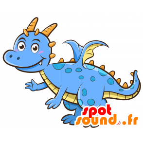 Blue Dragonin maskotti, jättiläinen ja vaikuttava - MASFR030286 - Mascottes 2D/3D