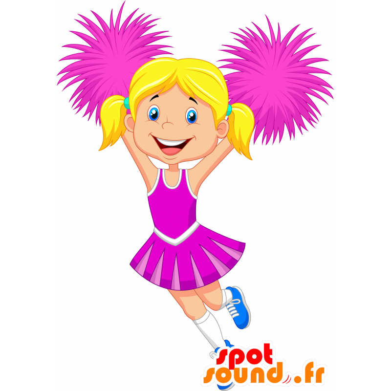 Skolepige maskot, cheerleader i uniform - Spotsound maskot