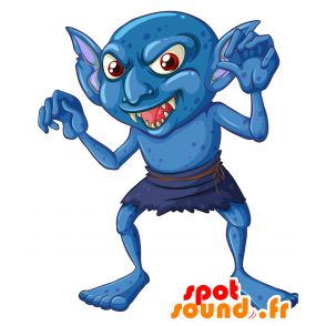 Blue monster mascot. fantastic creature mascot - MASFR030381 - 2D / 3D mascots