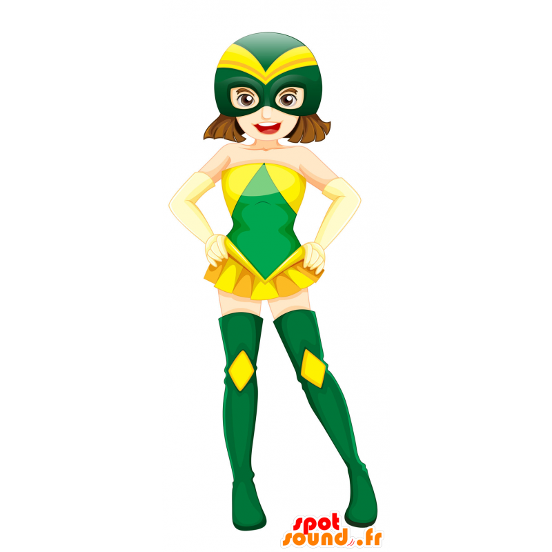 Woman Mascot superhero outfit - MASFR030396 - 2D / 3D mascots