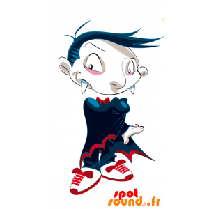 Mascotte de vampire avec une grande cape noire - MASFR030445 - Mascottes 2D/3D