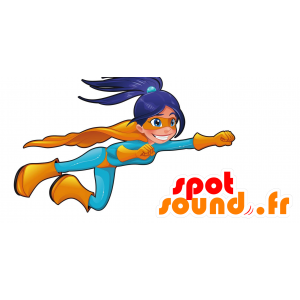 Superhero mascot woman. Mascot Wonder Woman - MASFR030450 - 2D / 3D mascots