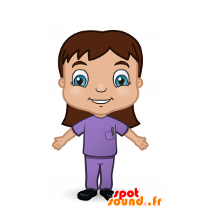 Mascotte de femme médecin. Mascotte d'infirmière - MASFR030485 - Mascottes 2D/3D