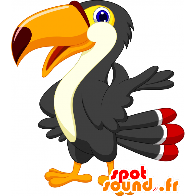 Toucan maskot, papegoja, jätte, mycket realistisk - Spotsound